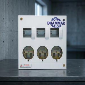 OMDMS SHIPING CORPORATION PRIVATE LIMITED KK57 3 <b>Socket</b> + TPN MCB 30/3 AMP Distribution Box 20A IP54 Indoor Tamper Resistant - Product Image 2