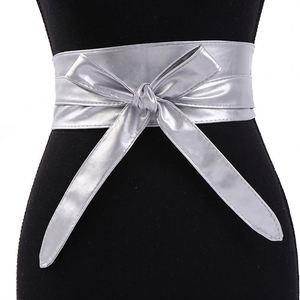 Ceintures élastiques colorées <span class=keywords><strong>pour</strong></span> <span class=keywords><strong>robe</strong></span> large Corset ceintures femmes <span class=keywords><strong>ceinture</strong></span> avec gros nœuds bandes de taille Corset accessoires coréen <span class=keywords><strong>bleu</strong></span> <span class=keywords><strong>marine</strong></span> - Product Image 2