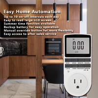 Enchufe de EE. UU. Temporizador electrónico digital Interruptor Enchufe Temporizador de cocina Salida Temporizador programable Control de enchufe