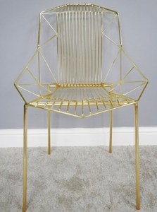 Chaise en fer forgé à bras incurvé de la meilleure qualité Mobilier de salle à manger antique de style moderne pour la maison et l'appartement - Product Image 3
