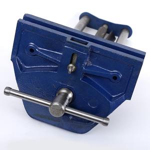 Étau de table professionnel à dégagement rapide de 9 pouces, en fer et en acier, pour le travail du bois, avec base pivotante en fonte - Product Image 1