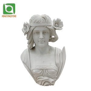 Buste de <span class=keywords><strong>femme</strong></span> en marbre décoratif Sculpture <span class=keywords><strong>Statue</strong></span> de tête en pierre - Product Image 3