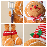 SOTE Haute Qualité De Noël Gingerbread Man Jambes Rétractables Drôle Chef Série De Noël Décoration D'intérieur