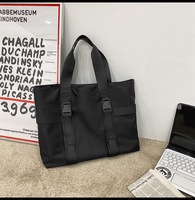 Sac à main en nylon imperméable grande capacité personnalisé avec deux poignées, bandoulière et fermeture éclair pour hommes, femmes et étudiants