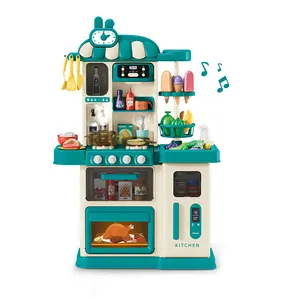 47 Uds 82cm juego de cocina grande juguete de cocina de pulverización de plástico con luz y sonido juguetes de cocina educativos para niños