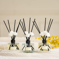 Diffuseur d'huiles essentielles, parfum aromatique, flacon en verre de 200 Ml, bâtons blancs avec fleur, cadeau