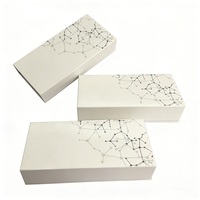 Emballage cosmétique de luxe, boîte d'emballage vide pour soins de la peau avec fermeture magnétique blanche et insert en EVA