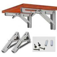 Support d'angle mural en acier inoxydable avec revêtement en poudre, support de table, support de banc, étagère pliante en métal, support triangulaire durable