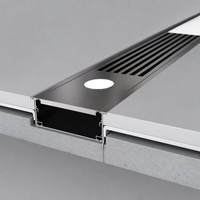 Profil de rail de service de plafond intégré commercial pour systèmes MEP avec diffuseur de lumière de surface, diffuseur CVC, sprinkler anti-incendie et capteur de fumée