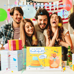 Tarjeta <span class=keywords><strong>de</strong></span> <span class=keywords><strong>cumpleaños</strong></span> divertida que canta hámster <span class=keywords><strong>para</strong></span> hombres, mujeres, niños, sonido <span class=keywords><strong>de</strong></span> rata y sacudidas <span class=keywords><strong>tarjetas</strong></span> <span class=keywords><strong>de</strong></span> felicitación <span class=keywords><strong>de</strong></span> <span class=keywords><strong>cumpleaños</strong></span> <span class=keywords><strong>para</strong></span> amigos - Product Image 2