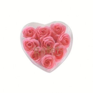 Juego de Regalo de Jabones en Forma de Corazón, 9 Jabones de Rosa en Caja de Plástico, Ligeros, 84mm, Espuma Delicada - Product Image 5