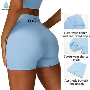 Shorts de sport respirants à séchage rapide pour femmes, shorts de yoga en nylon et élasthanne à taille haute, très élastiques et populaires pour la gym et le fitness - Product Image 1