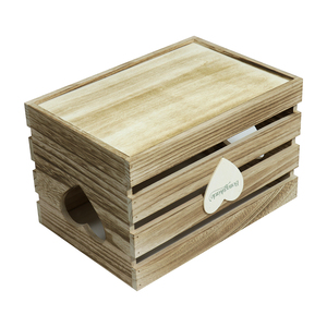 Caja de Madera Vintage con Recortes de <span class=keywords><strong>Corazón</strong></span> - Caja de Almacenamiento Decorativa Rústica para el Hogar, Bodas, Día de San Valentín (Estilo Rústico) - Product Image 6