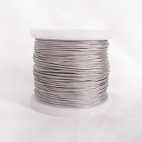 Câble métallique en acier inoxydable AISI304 AISI316 SUS304 SUS316 1x7, diamètres 1.5mm 2mm 3mm 4mm, prix de gros