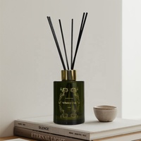 En gros, Flacon vide de diffuseur à bâtonnets de luxe 120ml, vert, pour parfum d'ambiance, avec bâtonnets, pour coffret cadeau
