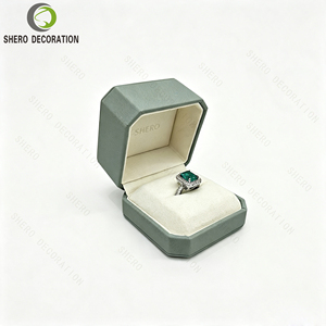 Octagonal PU Leather <b>Jewelry</b> Box Custom Logo Ring Pendant Gift Box Jewellery <b>Packaging</b> Box For <b>Jewelry</b> Store - Product Image 4