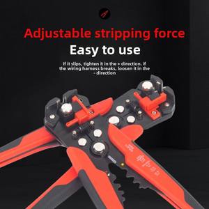 Elektriker DIY Grade 8-in-1 Kohlenstoffs tahl Abisolierzange Crimp werkzeug Multifunktion ale <span class=keywords><strong>Mini</strong></span> zange Maschine Automatischer Griff Kunststoff - Product Image 5