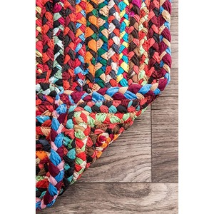 Tapis en jute tressé écologique, rayé multicolore, rectangulaire, pour salon, disponible à prix abordable - Product Image 2