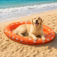 Matelas flottant gonflable pour chien, tapis de piscine, radeau aquatique respirant à gonflage rapide, pour l'été et l'extérieur