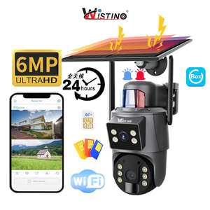 Wistino Ubox 6MP Ống Kính Kép Năng Lượng Mặt Trời Bảng Điều Chỉnh Máy Ảnh Điện Năng Thấp PIR Cảm Biến An Ninh PTZ <span class=keywords><strong>Wifi</strong></span> IP CCTV Máy Ảnh Năng Lượng Mặt Trời 4G Sim Thẻ - Product Image 1