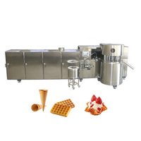 Ligne de production entièrement automatique de cornets de crème glacée 3000 pièces/h, machine à fabriquer des cornets en gaufrettes en acier inoxydable pour usine alimentaire