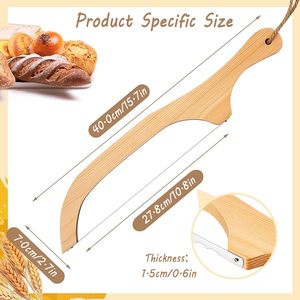 Inthetrend Eco-Friendly Disposable <b>Bread</b> Scoring Knife Wooden Handle Serrated <b>Bread</b> Slicer for Homemade Baking Pastry Tool - Product Image 2