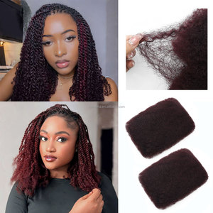ANNA 4CW 99J 100% Cheveux Humains Afro Kinky Bulk <span class=keywords><strong>Hair</strong></span> 50g Extensions de Cheveux pour <span class=keywords><strong>Femme</strong></span> - Product Image 1