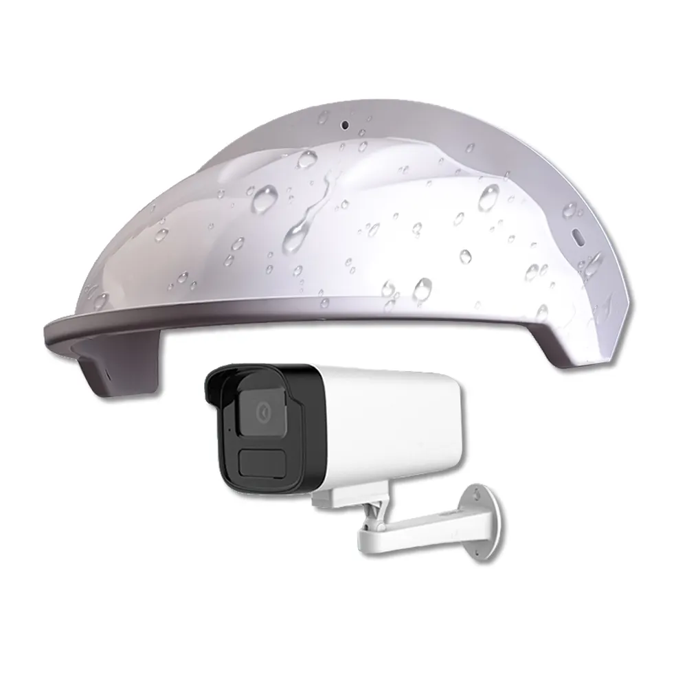 Security Camera Outdoor Rain Cover Wireless Surveillance Camera Weatherproof Shield Quality Materials Anti-glare (White)