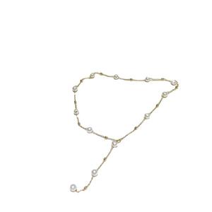 Internet Celebrity <b>Inspired</b> Zhuji Fresh Water Pearl Starry Sky Necklace 50cm Female 14k Gold Studded Freshwater Pearls Same - Product Image 5