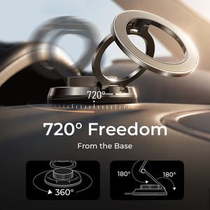 Support de téléphone magnétique rotatif à <span class=keywords><strong>360</strong></span>° LISEN 2026 Pro N52 à forte aspiration pour voiture, compatible iPhone 17 16 Pro Max Samsung S25 - Product Image 5