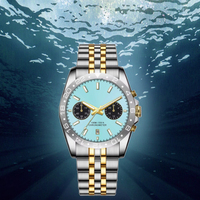 Montre automatique de plongée de haute qualité avec logo personnalisé, mouvement de montre automatique, matériau en acier inoxydable étanche, montres mécaniques pour hommes