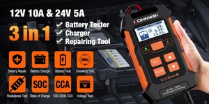 Reparador de Baterías Inteligente KONNWEI KW520 12V 10A y 24V 5A, Verificador de Salud de Baterías Automotrices para Taller Mecánico - Product Image 2