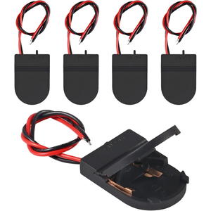 Support de pile bouton CR2032 avec interrupteur marche/arrêt, boîtier de pile bouton 3V avec fils pour projets électroniques DIY - Product Image 1