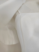 Robe de soirée mi-longue pour femme, col carré, coupe trapèze, avec cape courte, idéale pour l'été, le bureau, les mariages et les fêtes
