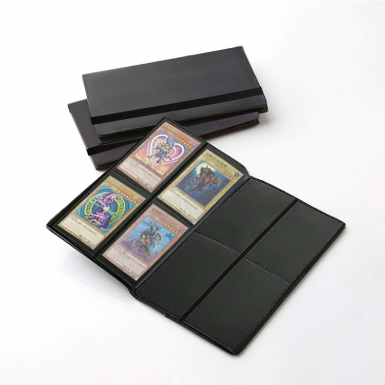 Black 4 Pockets PP Matte Poke Mon Magic Sleeve Trading Card Binder PP Card Album