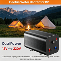 Chauffe-eau électrique en plastique 10L/15L/20L/30L DC 12V/220V pour camping-car et voiture, classe A, économe en énergie, pour camping, usage domestique et hôtelier