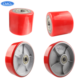 Roues de chariot élévateur à palettes, roulettes de transpalette en PU de remplacement 80x70mm 8 pouces 7 pouces CMCL - Product Image 1