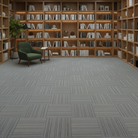 Dalles de moquette commerciales anti-statiques et écologiques à poils ras pour salles informatiques et bureaux