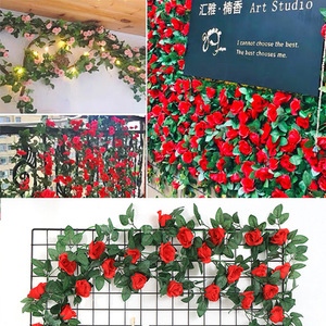Guirlandes de roses artificielles Angesi, fleurs en soie de 10 cm, décoration murale et de plafond, décoration intérieure de Noël - Product Image 5