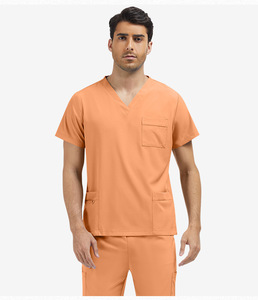 Uniforme Médico OEM 42217, Conjunto de Dos Piezas de Color Sólido, para Clínica Dental, <span class=keywords><strong>Spa</strong></span>, Terapia Podológica, Producto Nuevo con Logotipo Bordado - Product Image 3