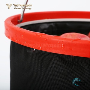 Cubo de Almacenamiento Plegable de Tela Oxford, Negro y Rojo, Portátil para Acampar al Aire Libre, para Todas las Estaciones, 1 Pieza - Product Image 6