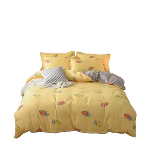 silk bed sheets 100% pure bedding set luxury kaerfu funny children bed sheet set cartoon bedding set for kids