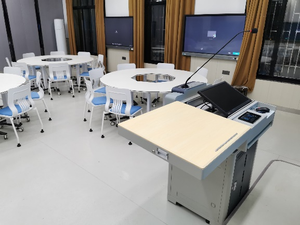 Chaire multimédia pour salle de classe scolaire ; pupitre éducatif en bois ; podium numérique intégré - Product Image 6