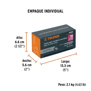 CAJA 1 Caja con 5000 clavos, calibre 18, 50 mm para CLNE-18, TRUPER - Product Image 3