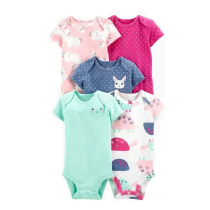 Ropa <span class=keywords><strong>de</strong></span> Verano para Niños, Conjunto <span class=keywords><strong>de</strong></span> Cinco Piezas <span class=keywords><strong>de</strong></span> Algodón con Estampado <span class=keywords><strong>de</strong></span> Dibujos Animados, Manga Corta, Tipo Triángulo, para Bebés - Product Image 4
