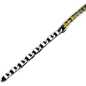 Pulsera de cadena de acero de titanio con piedras amarillas, diseño geométrico para hombre, uso diario, CE594 - Product Image 5