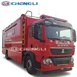 Camion de Commande Incendie Howo 21 Tonnes à Trois Essieux, Transmission Manuelle 10 Vitesses, Véhicule Mobile d'Urgence Personnalisé pour la Lutte Contre les Incendies à Vendre - Product Image 5