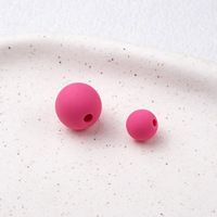 Perles rondes en acrylique mat givré Cheng Shi pour la fabrication de chaînes de téléphone et bracelets DIY, modèle 228