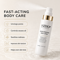 Spray corporel anti-acné à l'acide salicylique et à l'huile d'arbre à thé pour le traitement des boutons du dos et du torse, contrôle des éruptions cutanées et minimisation des pores