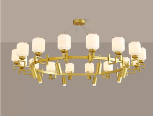 Lámpara Colgante Redonda de Estilo <span class=keywords><strong>Chino</strong></span> con Focos, Lámpara <span class=keywords><strong>Oriental</strong></span> para <span class=keywords><strong>Restaurante</strong></span>, Habitación de Hotel Privado y Club de Cocina Hunan - Product Image 3